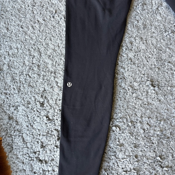 Lululemon Run: Inspire Crop II Black Tonka Stripe Mint Green - Picture 5 of 8